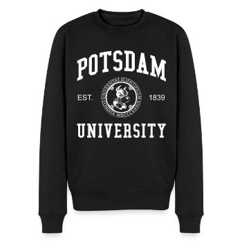 Potsdam University Universität Hochschule Uni - Männer Premium Bio Pullover - Schwarz - Vorne - Nico (187cm)