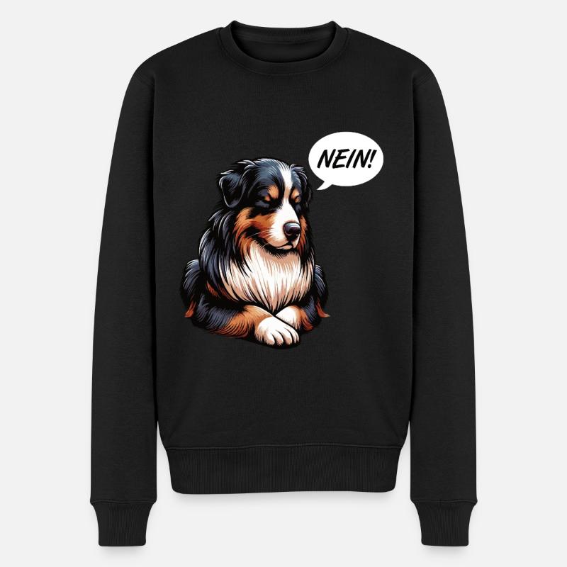 Nein Australian Shepherd Aussie Aussiebesitzer - Männer Premium Bio Pullover - Schwarz