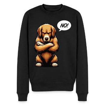 No Golden Retriever Goldie Goldiebesitzer Goldies - Männer Premium Bio Pullover - Schwarz - Vorne - Nico (187cm)