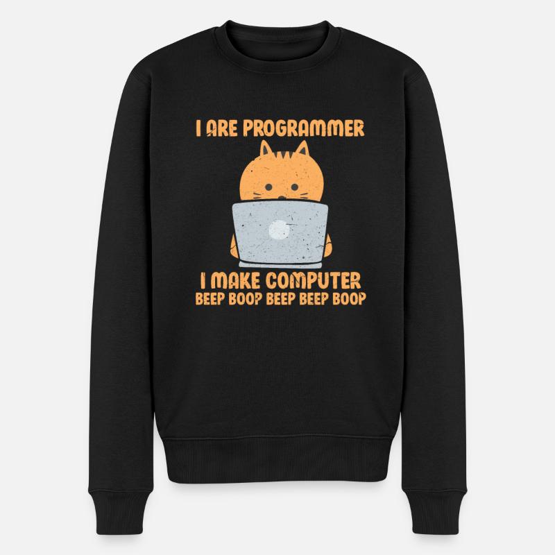 programmer - Men's Premium Organic Jumper - black