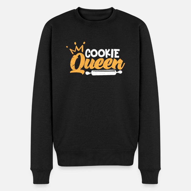 Bäckerin - Männer Premium Bio Pullover - Schwarz