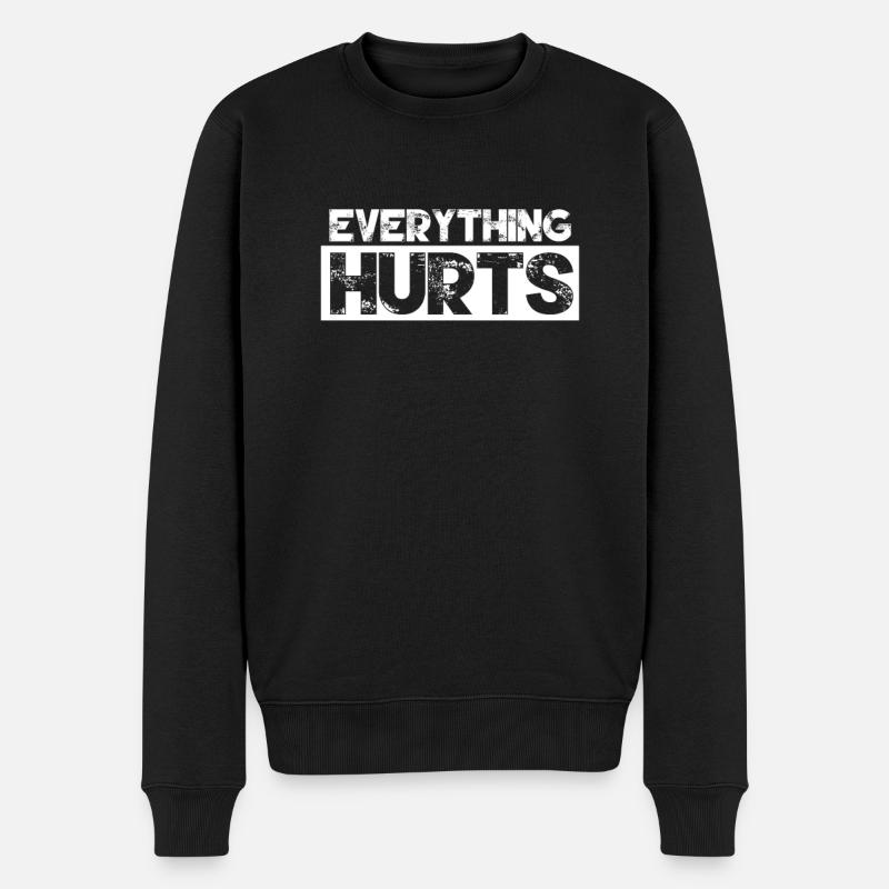 Workout - Männer Premium Bio Pullover - Schwarz