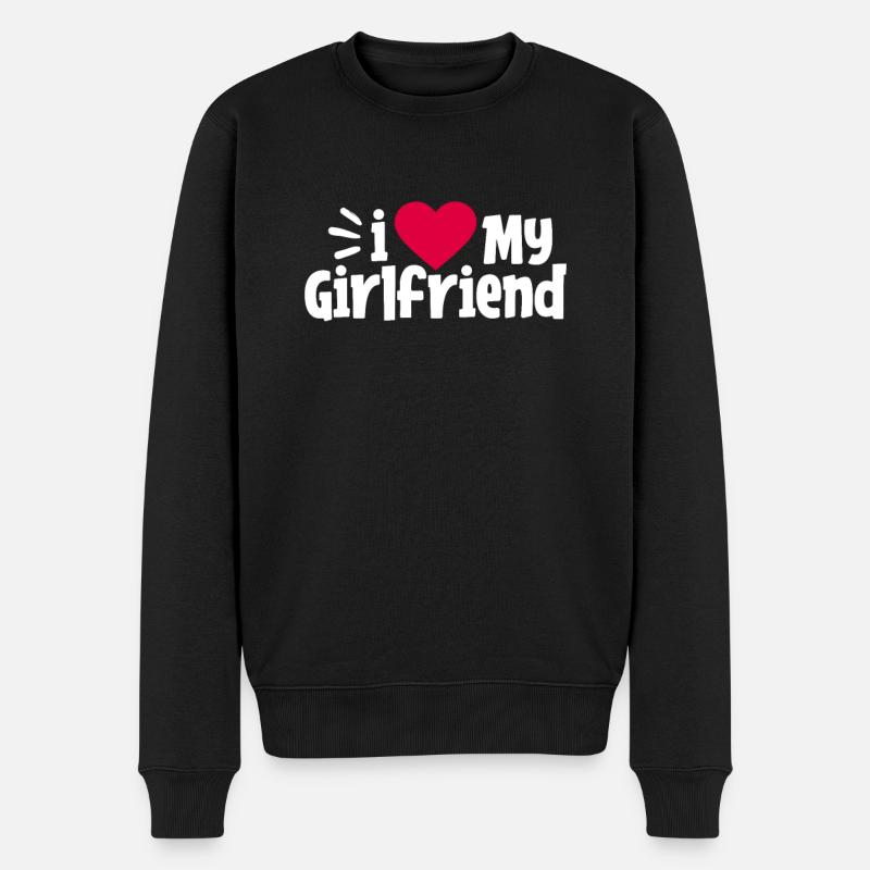 Freundin - Männer Premium Bio Pullover - Schwarz