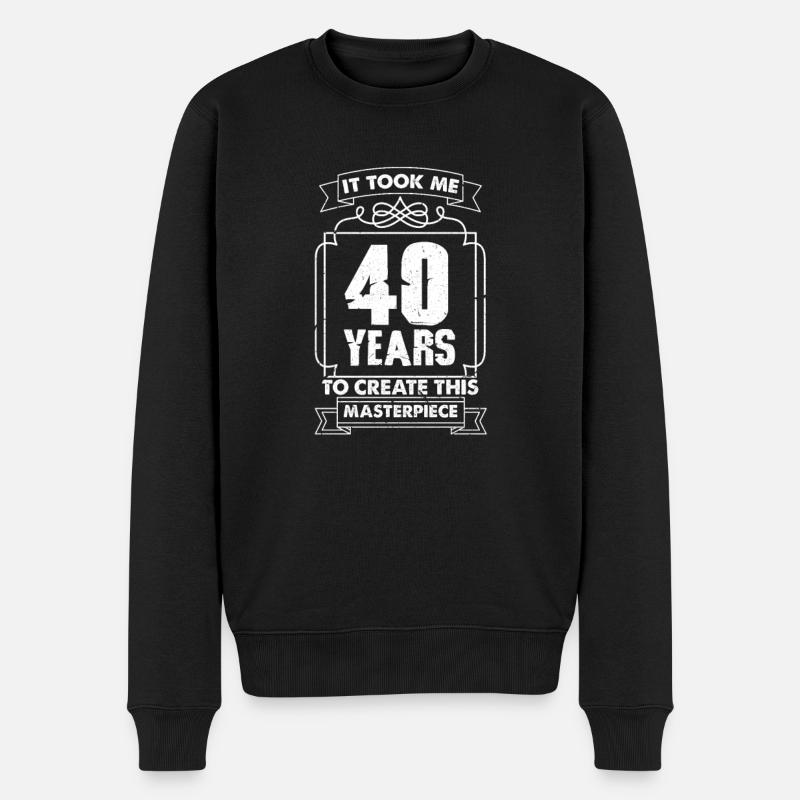 40e anniversaire - Pull Premium bio Homme - noir