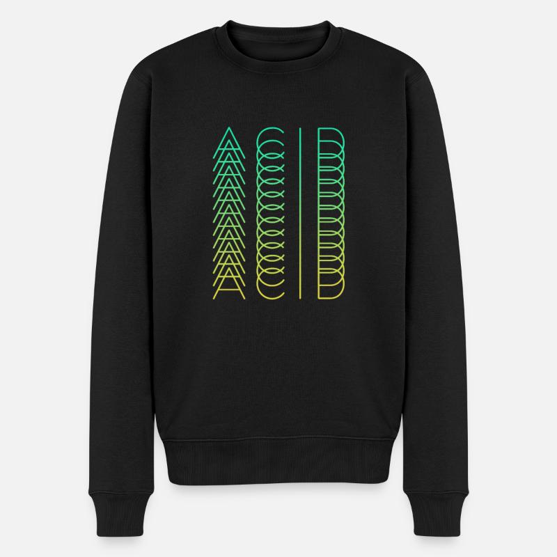 Acid - Männer Premium Bio Pullover - Schwarz
