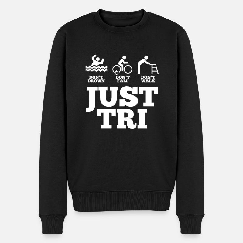 Triathlon - Männer Premium Bio Pullover - Schwarz