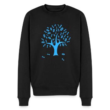 Binary code - Men's Premium Organic Jumper - black - Front - Nico (187cm)
