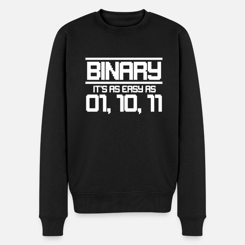 Binär Code - Männer Premium Bio Pullover - Schwarz