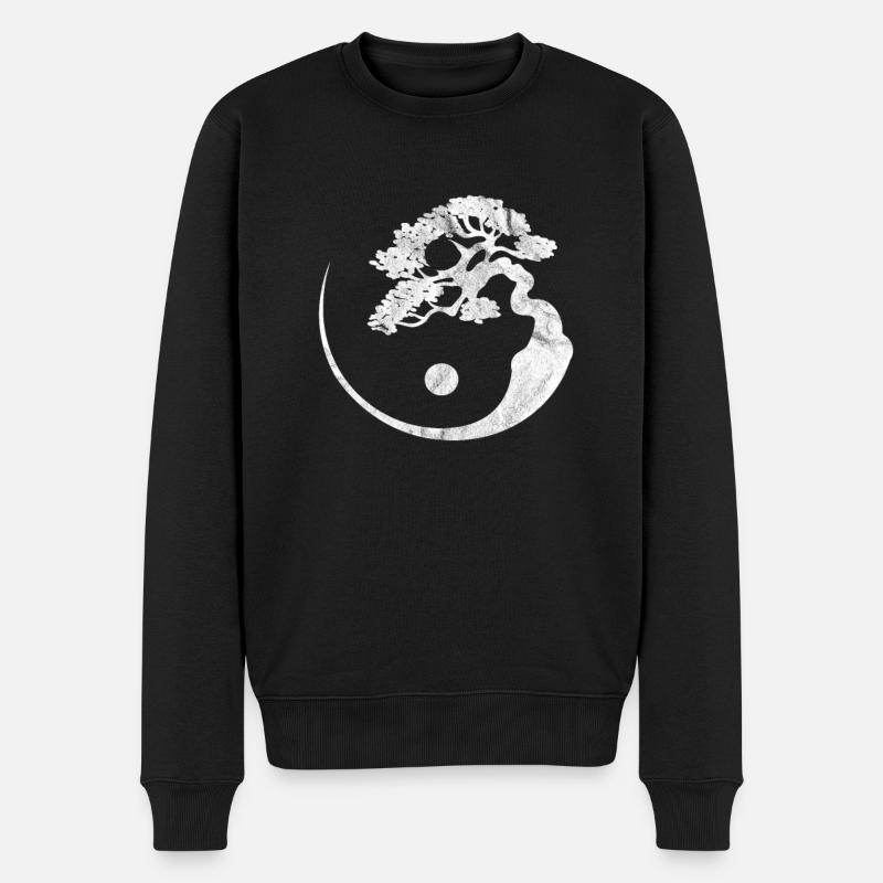 Bonsai - Männer Premium Bio Pullover - Schwarz