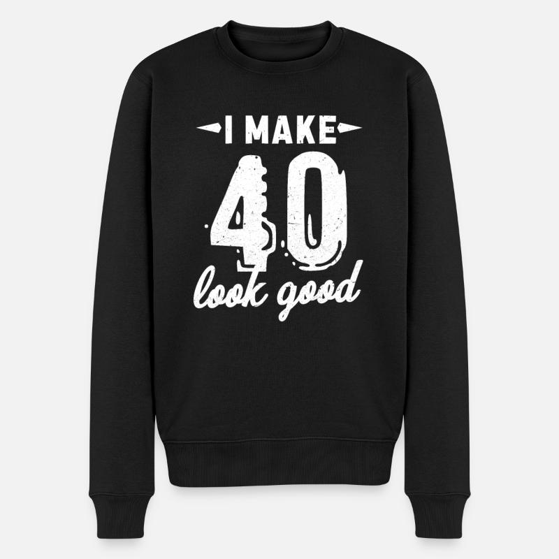 40e anniversaire - Pull Premium bio Homme - noir