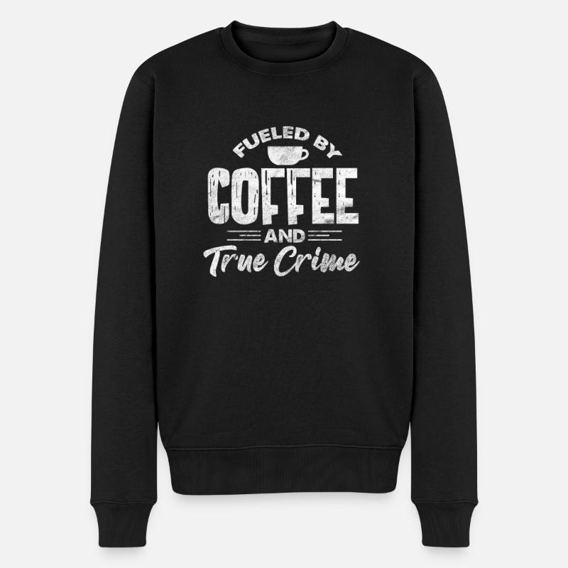 Podcast Coffee True Crime - Pull Premium bio Homme - noir