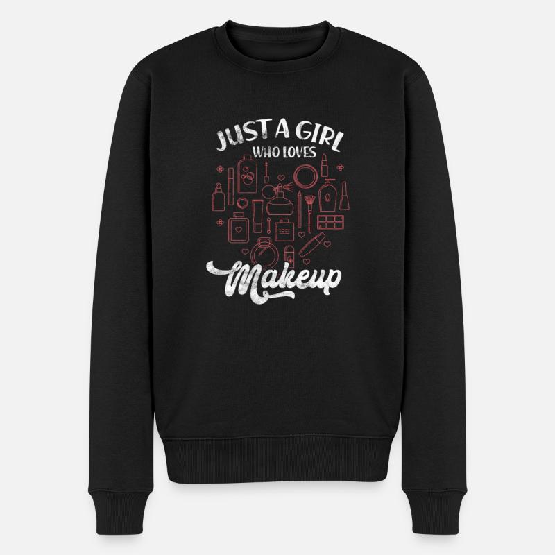 Makeup - Männer Premium Bio Pullover - Schwarz