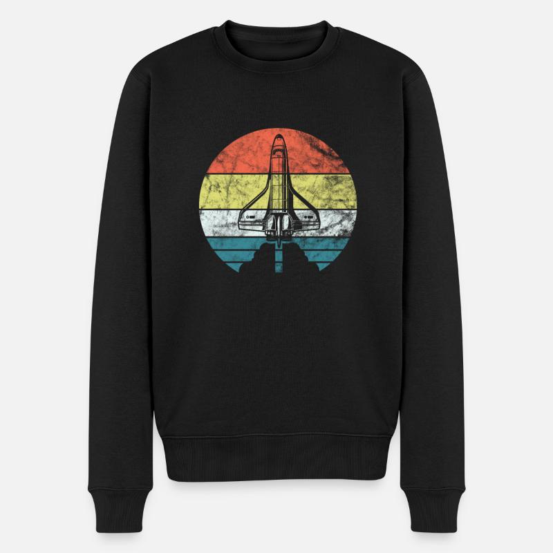 Astronaut - Männer Premium Bio Pullover - Schwarz