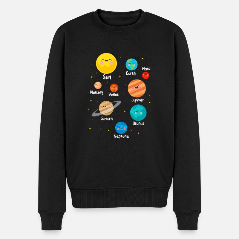 Planètes d'astronomie - Pull Premium bio Homme - noir