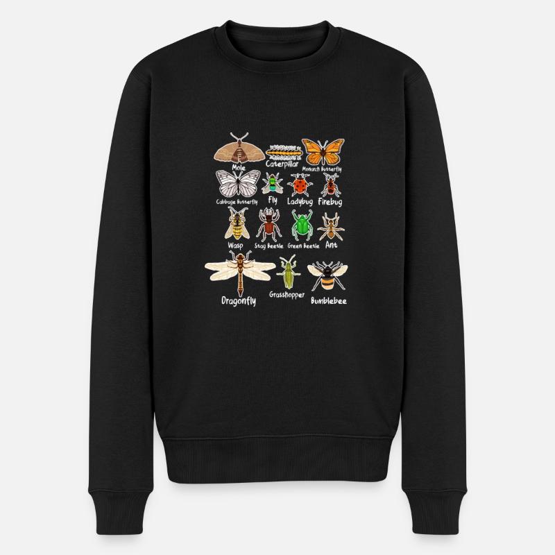 Insekten - Männer Premium Bio Pullover - Schwarz
