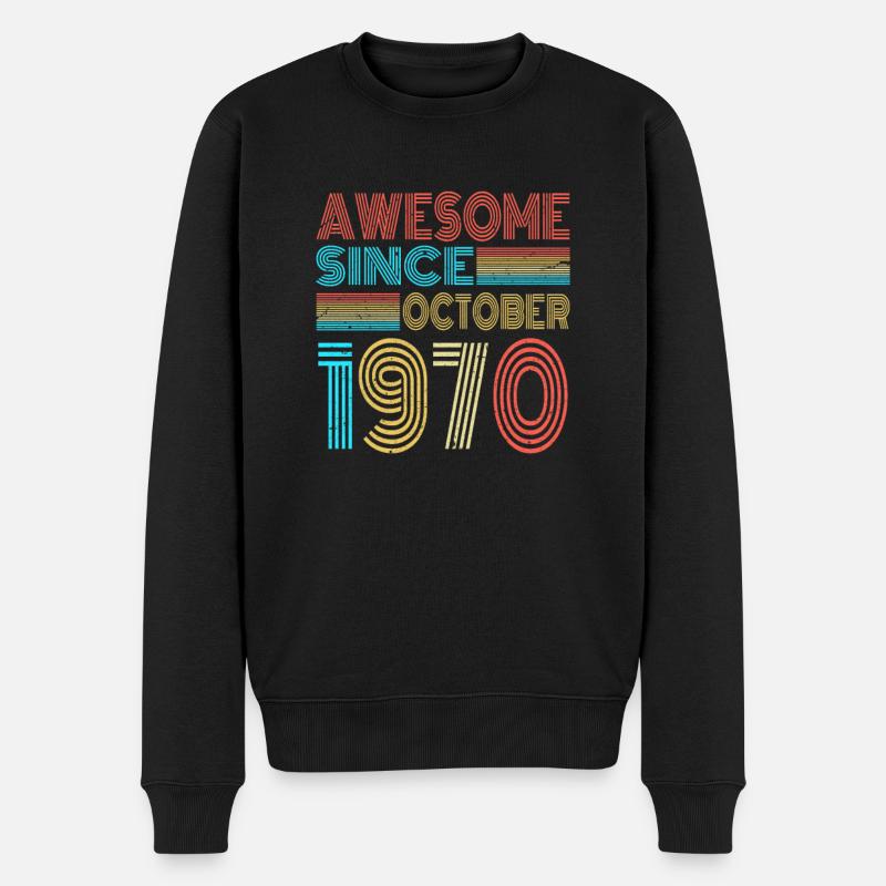 octobre 1970 - Pull Premium bio Homme - noir