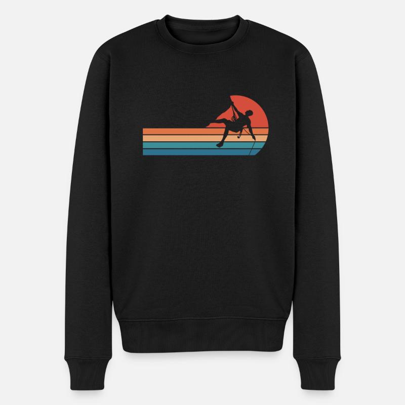 Klettern - Männer Premium Bio Pullover - Schwarz