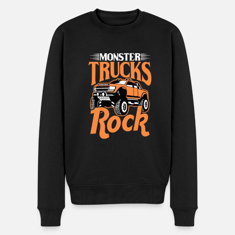Monstertruck - Männer Premium Bio Pullover - Schwarz