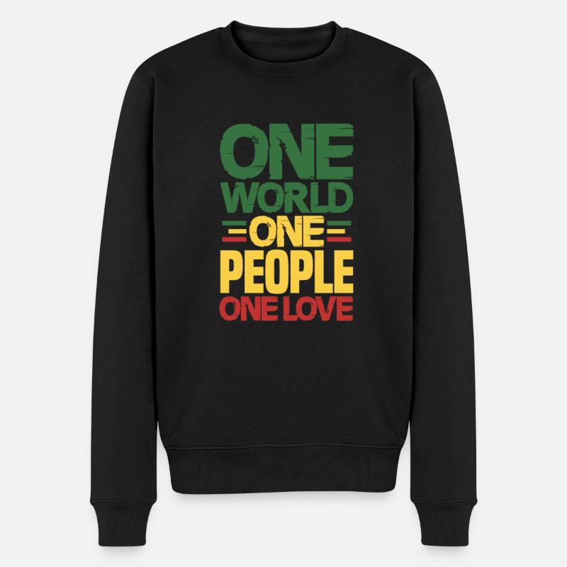 Rasta - Männer Premium Bio Pullover - Schwarz