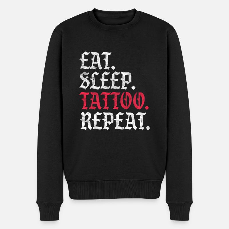 Tattoo Tätowiert Tattoos Tätowierung Geschenk - Männer Premium Bio Pullover - Schwarz
