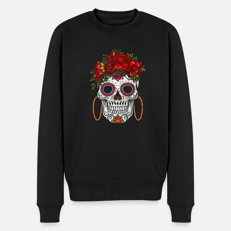 Dia De Los Muertos - Männer Premium Bio Pullover - Schwarz
