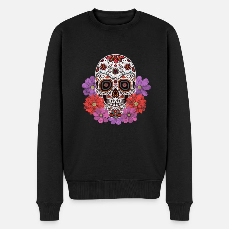 Dia De Los Muertos - Männer Premium Bio Pullover - Schwarz