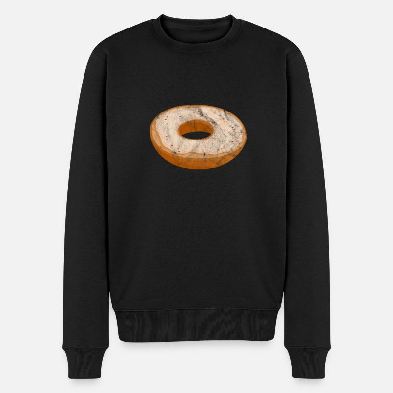 Bagel - Männer Premium Bio Pullover - Schwarz