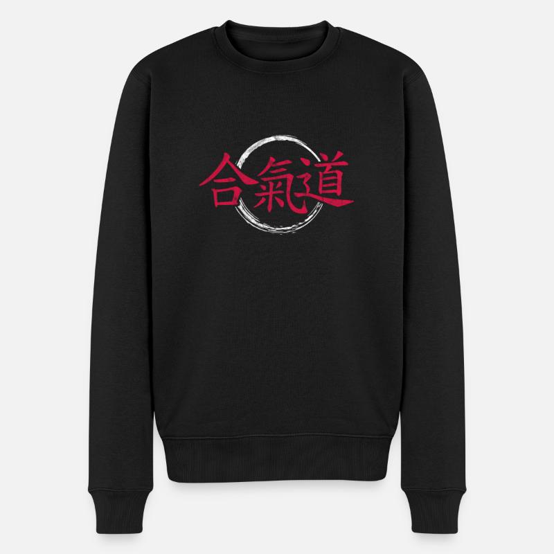 Aïkido - Pull Premium bio Homme - noir