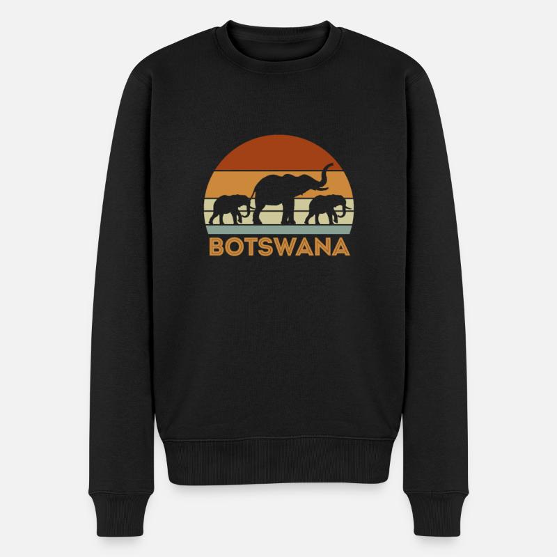 Botswana - Männer Premium Bio Pullover - Schwarz