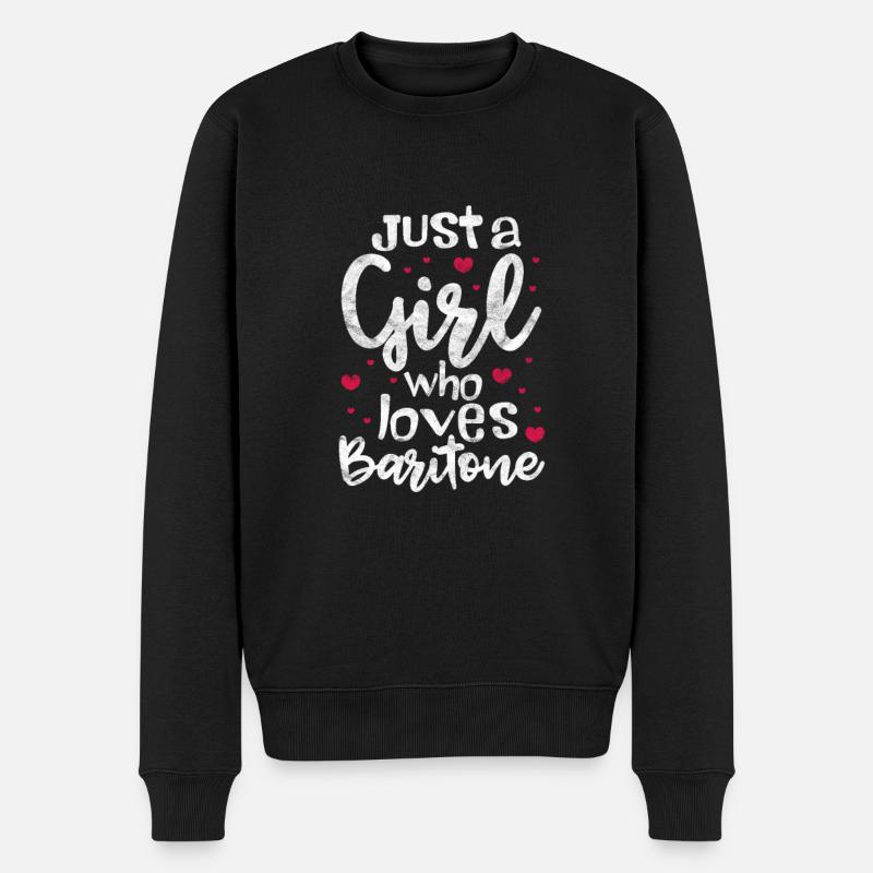 Bariton Girl - Männer Premium Bio Pullover - Schwarz