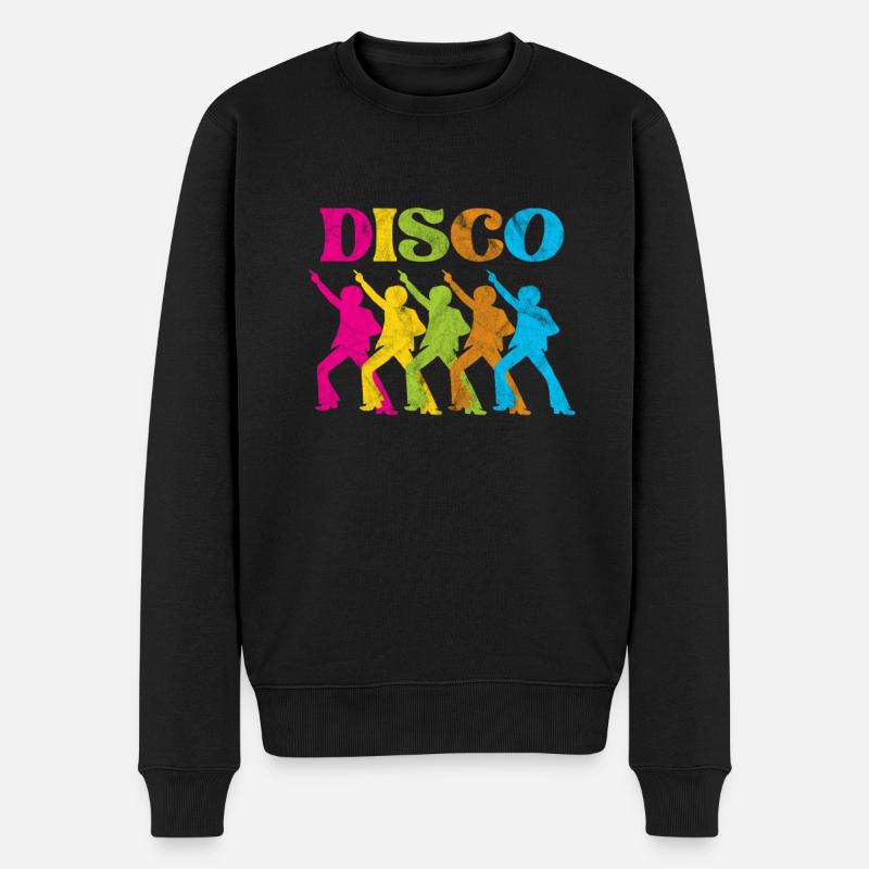 Disco - Männer Premium Bio Pullover - Schwarz
