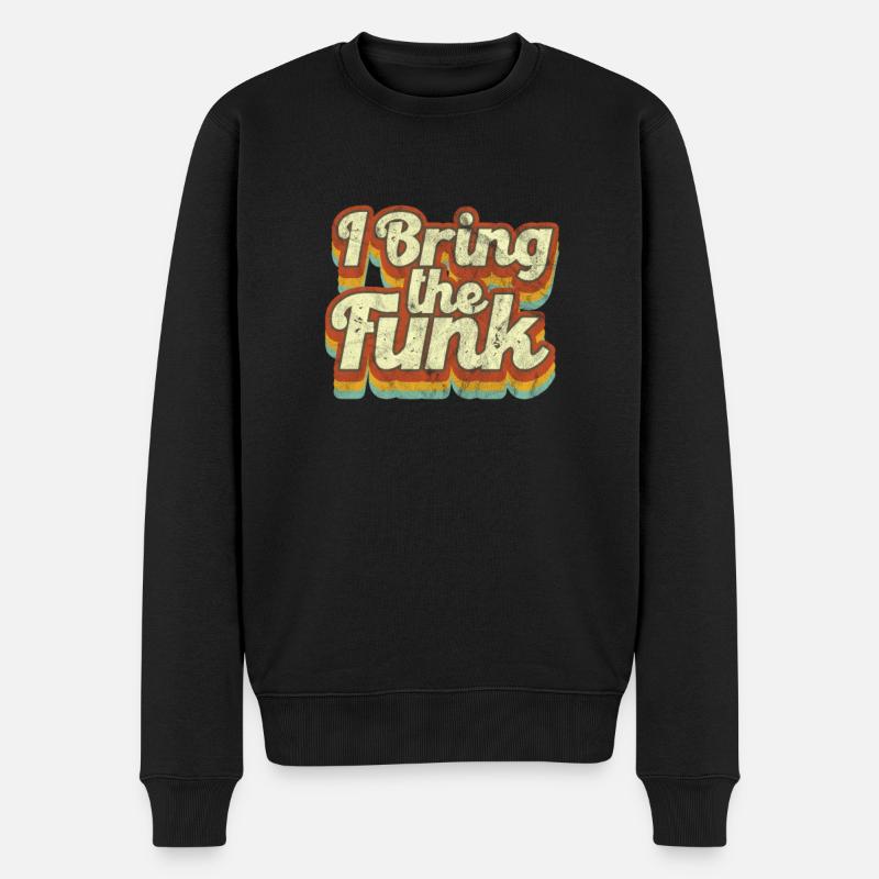 Funky - Männer Premium Bio Pullover - Schwarz