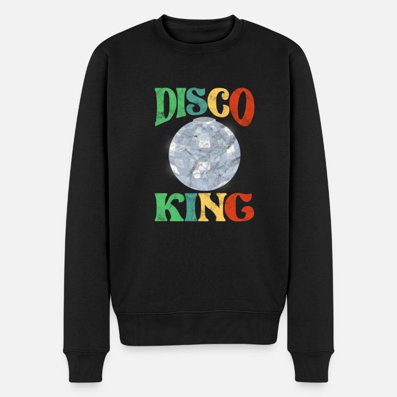 Disco - Männer Premium Bio Pullover - Schwarz