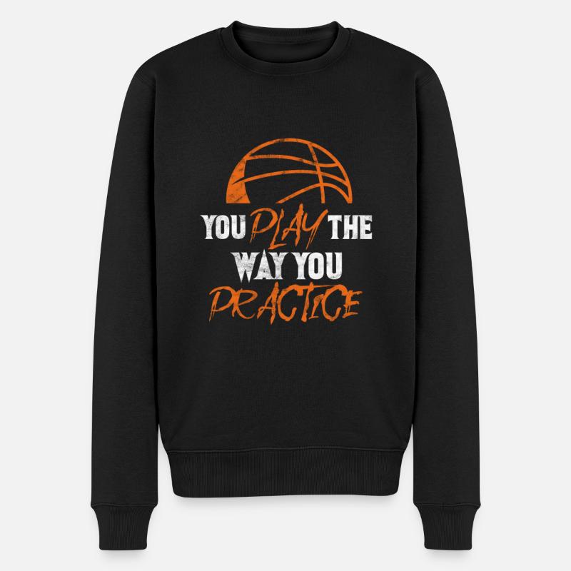 Basketball - Männer Premium Bio Pullover - Schwarz