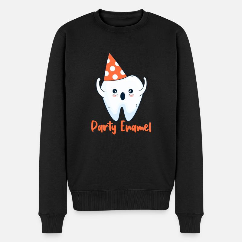 Zahnarzt Zahn Zahnärztin Dentist Zähne Geschenk - Männer Premium Bio Pullover - Schwarz