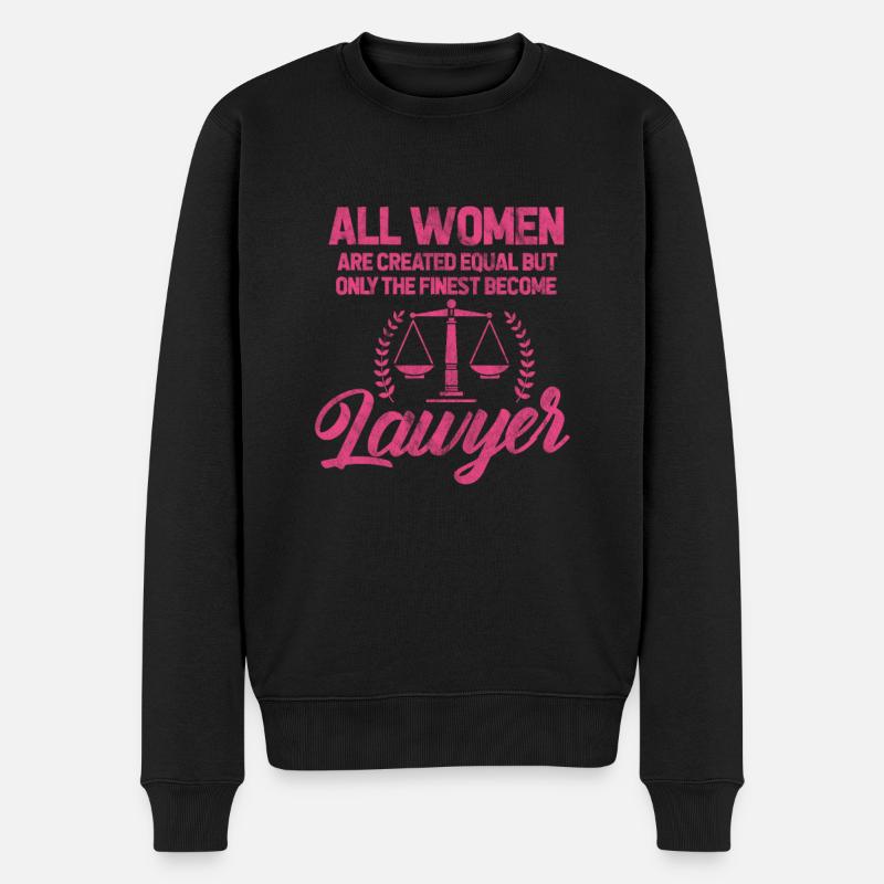 Anwältin - Männer Premium Bio Pullover - Schwarz