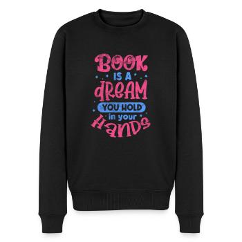 Lire - Pull Premium bio Homme - noir - Devant - Nico (187cm)