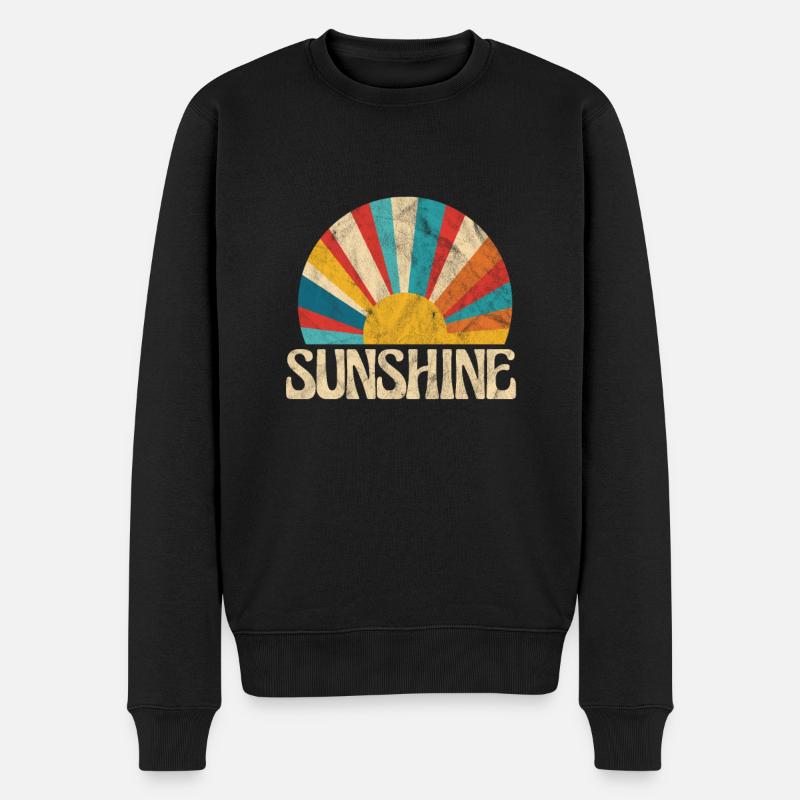 Hippie - Männer Premium Bio Pullover - Schwarz