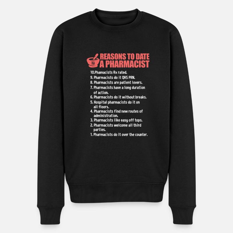 Apotheke Apotheker Medizin Apothekerin Geschenk - Männer Premium Bio Pullover - Schwarz