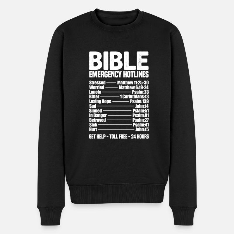 Jesus Christ Christ Bible Religion - Pull Premium bio Homme - noir