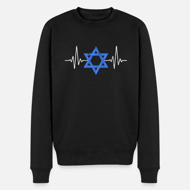 Hanukkah - Männer Premium Bio Pullover - Schwarz