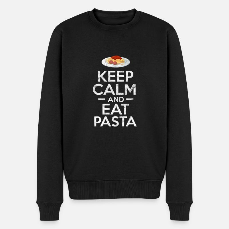 Pasta - Økologisk premium-sweatshirt til mænd - sort