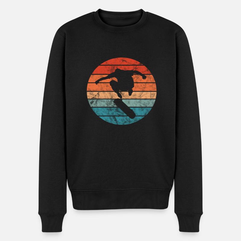 Skateboard - Männer Premium Bio Pullover - Schwarz