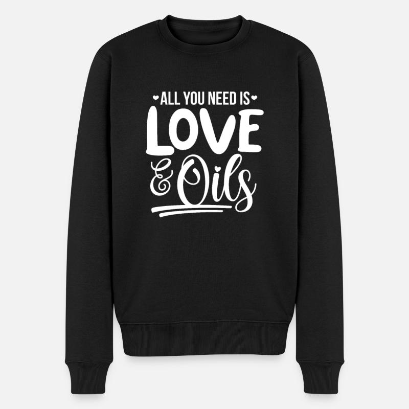 Essential Oils Ätherische Öle - Men's Premium Organic Jumper - black