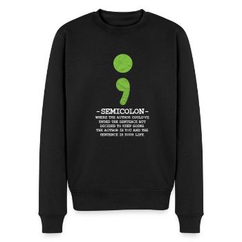 Psychische Gesundheit Mental Health Geschenk - Männer Premium Bio Pullover - Schwarz - Vorne - Nico (187cm)