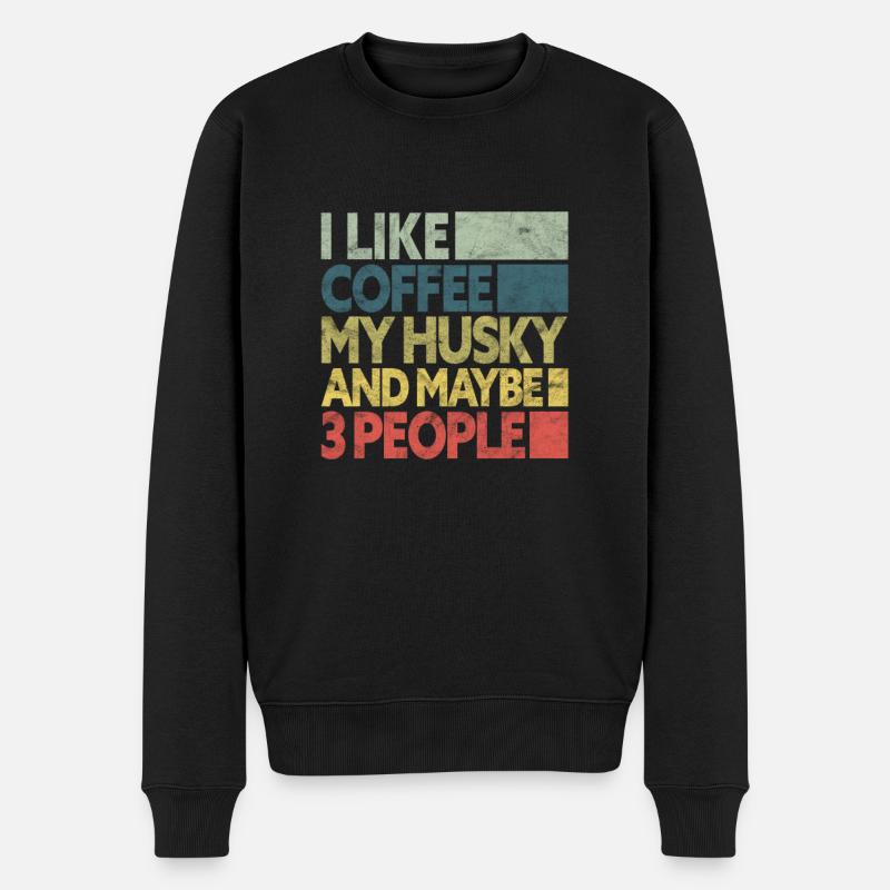 Café Husky - Pull Premium bio Homme - noir