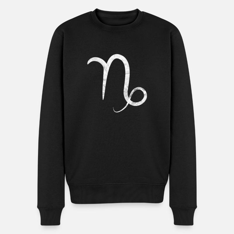 Sternzeichen Steinbock - Männer Premium Bio Pullover - Schwarz