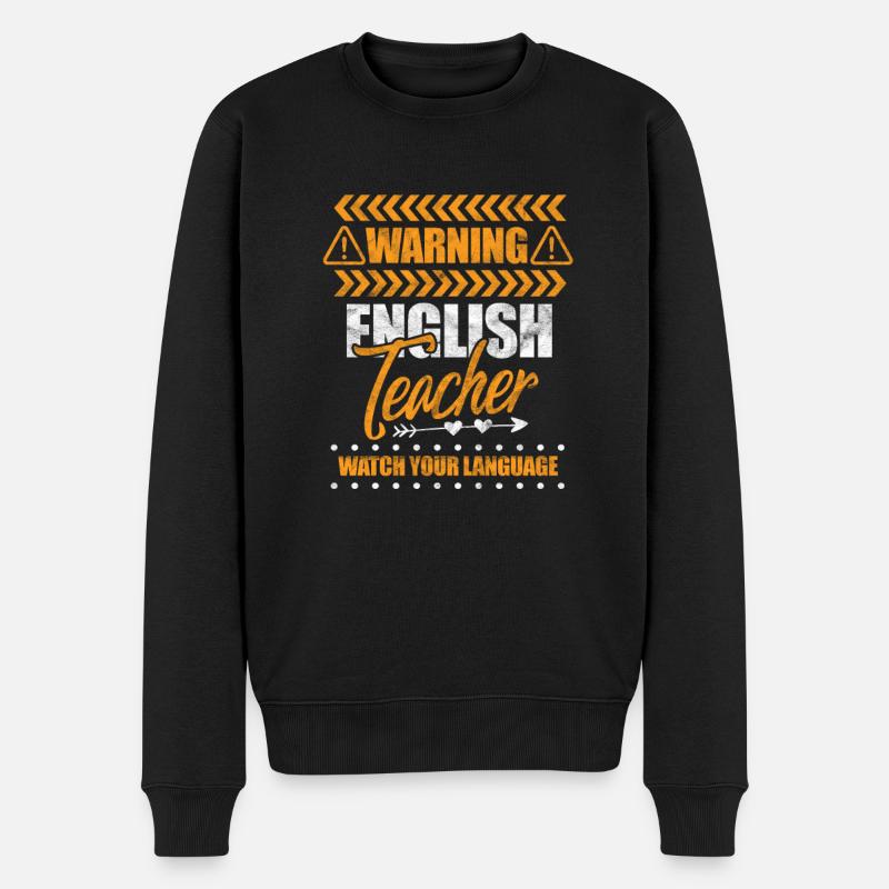Englisch Lehrer - Männer Premium Bio Pullover - Schwarz
