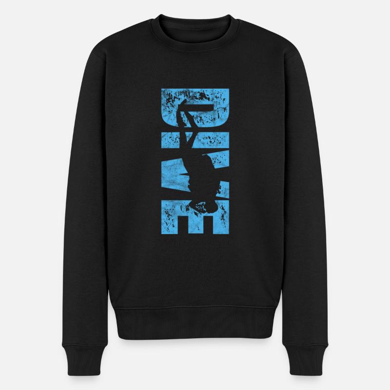 Taucher - Männer Premium Bio Pullover - Schwarz