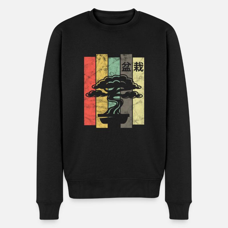 Bonsai - Männer Premium Bio Pullover - Schwarz